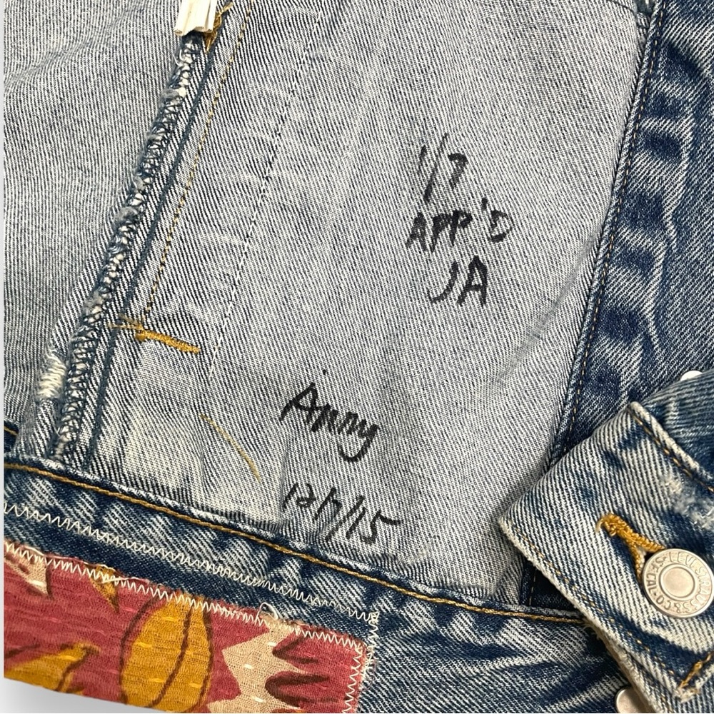 Levi's Sample Patchwork Denim Trucker Jacket In B… - image 6